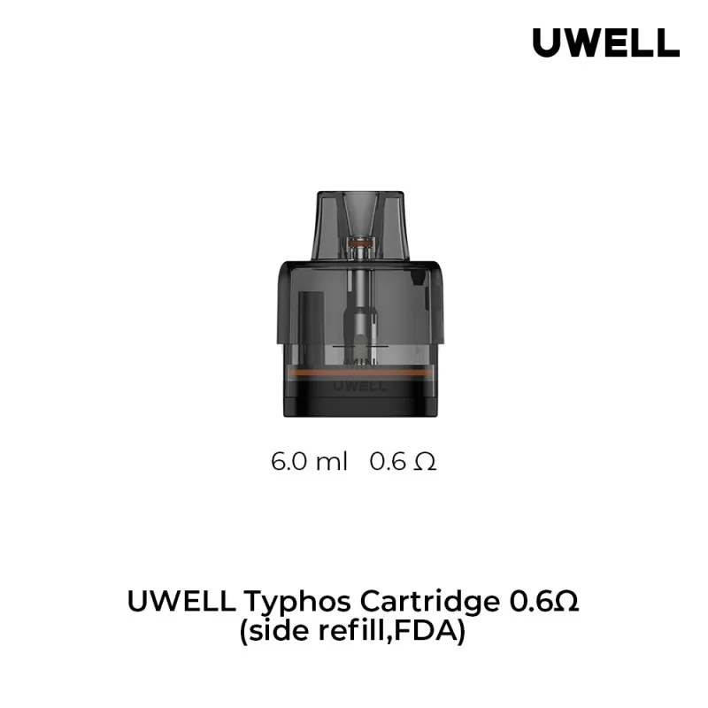 6ml 0.6Ω FDA-800x800 Typhos Replacement Cartridge (6 ml) by Uwell - Image 1